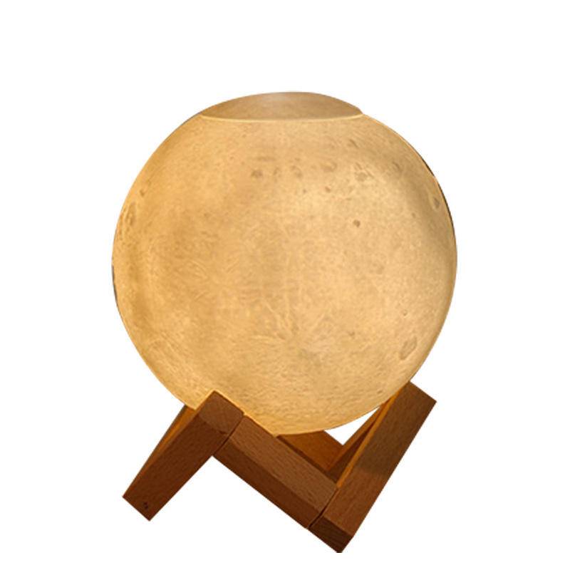 Moon Lamp Humidifier, 2 in 1 Moon Night Light & Humidifiers with USB Recharge, 3 Colors 3D LED Moon Light with Stand, Aromatherapy Diffuser for Kids Friend Lover Birthday Gift Bedroom Home Decor 200ml