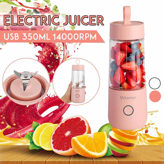 Portable Blender Juicer Electric USB Rechargeable Mixer Smoothie Slushy Cup Juice Blender Bottle USB Charging Kitchen Gadgets