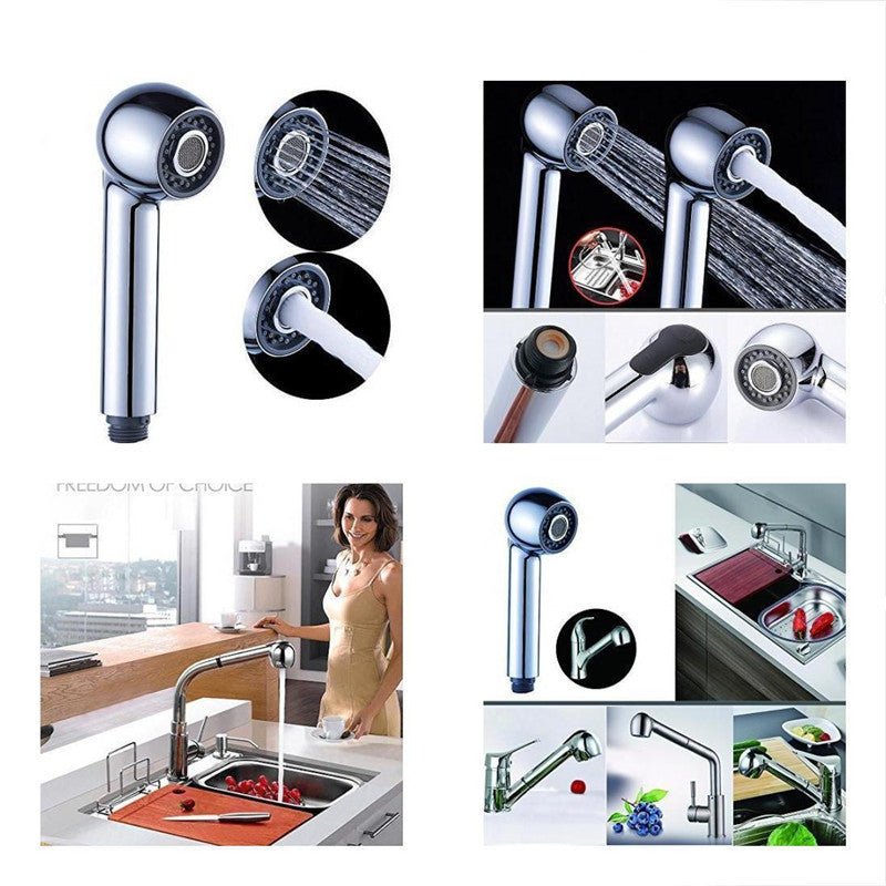 Chrome Kitchen Tap Spare Faucet Pull Out Spray Shower Head - My Store