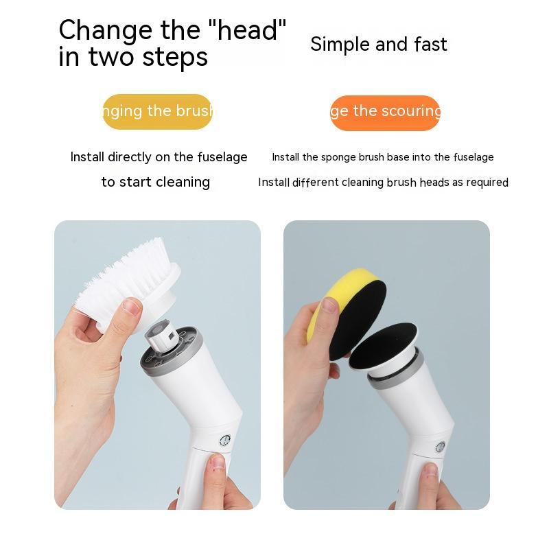 Electric Spin Scrubber,360 Power Scrubber with Long Handle and Cordless,Shower Scrubber for Cleaning,Tub and Tile Kitchen Scrubber Equipped with 3 Multi-Purpose Cleaning Brush Heads