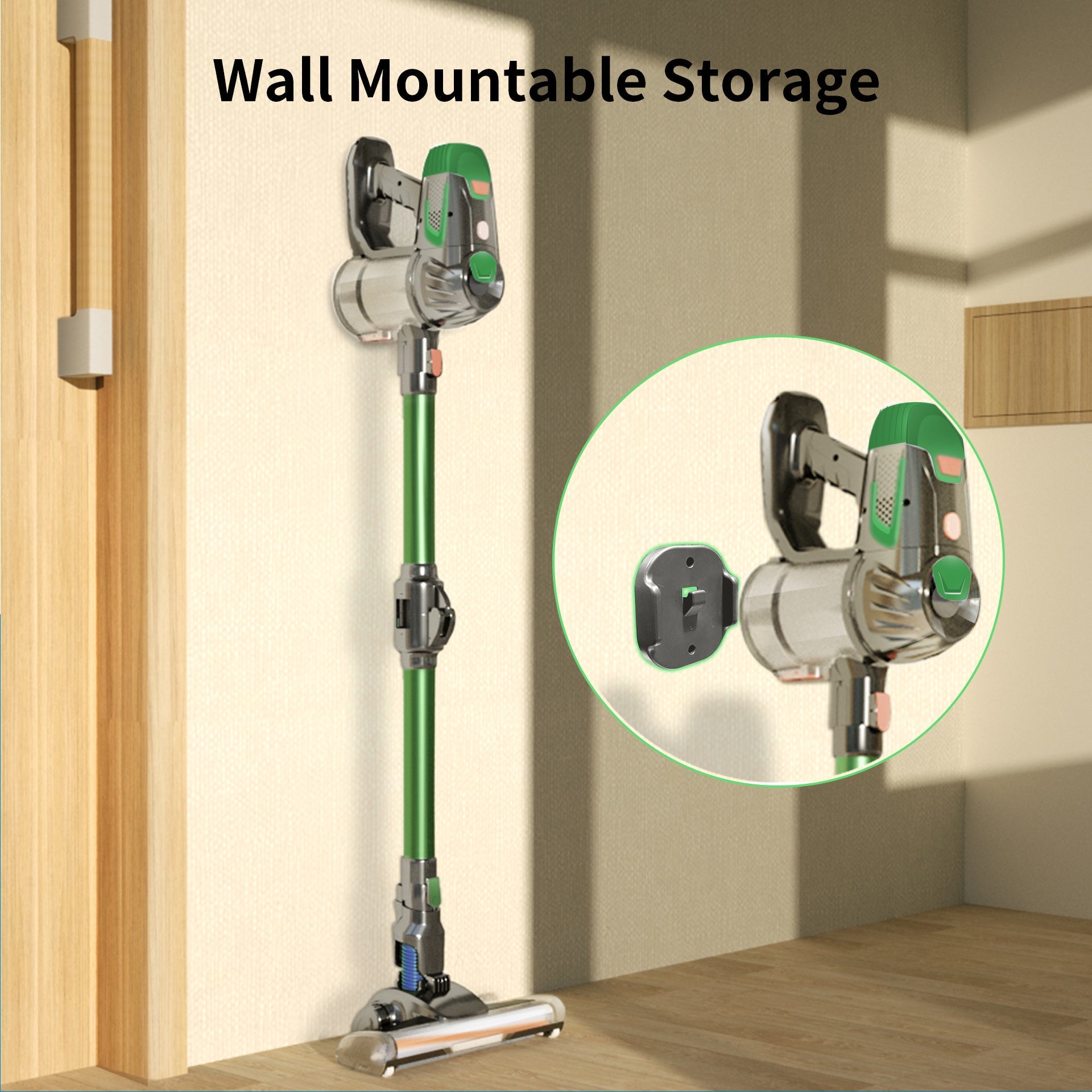 Cordless Vacuum Cleaner, 30KPA Powerful Suction Stick Vacuum Cleaner with Foldable Tube & Large LED Display, Handheld Vacuum Cleaner for Floor, Carpet, Pet Hair, Detachable & Rechargeable Battery