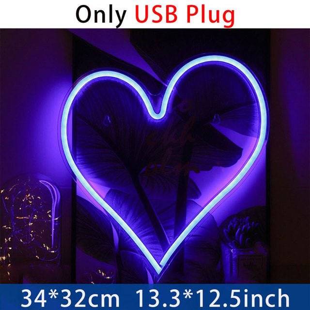 Love Heart Neon Acrylic Transparent Back Molding Light Atmosphere Light Decoration
