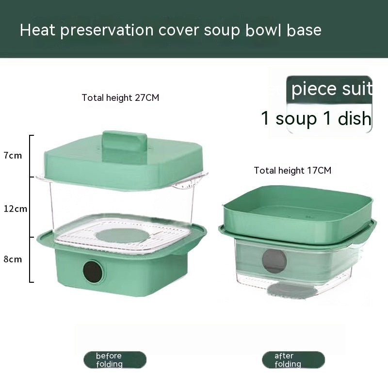 Multi-Layer Dish Cover Heat Preservation Kitchen Cover Dining Table Leftover Storage Box Transparent Stack of Food (Color : A, Size : One Size)