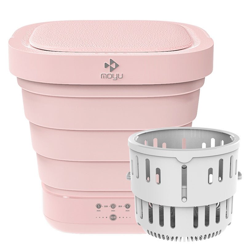 Portable Washing Machine, Mini Foldable Bucket Washer and Spin Dryer for Camping, RV, Travel, Small Spaces, Lightweight and Easy to Carry (Blue)