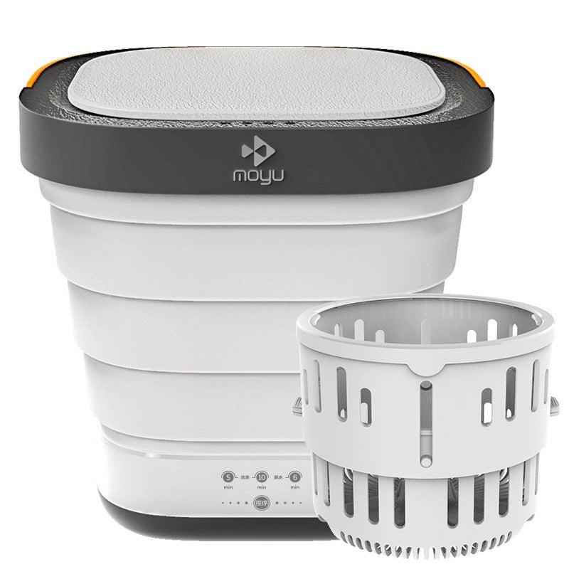 Portable Washing Machine, Mini Foldable Bucket Washer and Spin Dryer for Camping, RV, Travel, Small Spaces, Lightweight and Easy to Carry (Blue)